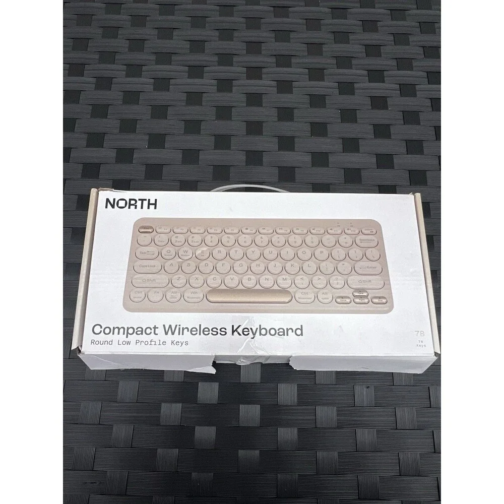North Compact Wireless Keyboard With Round Low Profile Keys 2.4GHz & Wireless Co